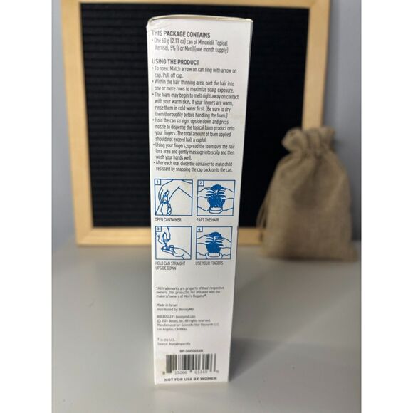BosleyMD Minoxidil Topical Foam 5% For Men 2.11oz - Picture 4 of 4